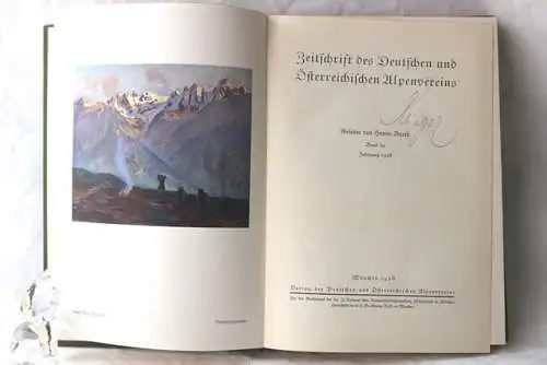 Barth, Hanns: Zeitschrift des Deutschen und Österreichischen Alpenvereins 1928, Band 59. 