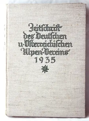 Barth, Hanns: Zeitschrift des Deutschen und Österreichischen Alpenvereins 1935, Band 66. 