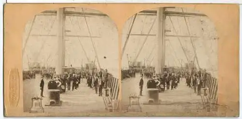 Stereofoto The Great Eastern, General View of the Deck from the Bow 1861
