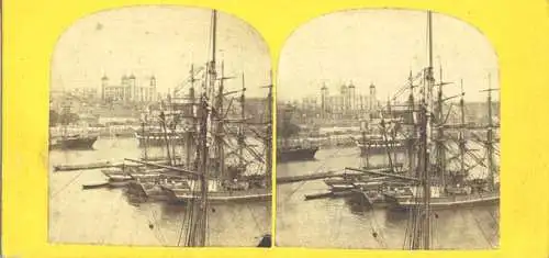 Stereofoto Ankerplatz mit "The Tower, London"