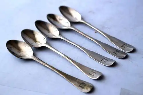 5 Kaffeelöffel Silber