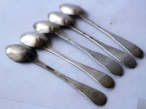5 Kaffeelöffel Silber