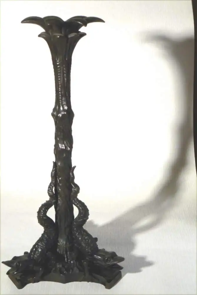 Kerzenleuchter Gusseisen, 2 Stück, um 1890 1