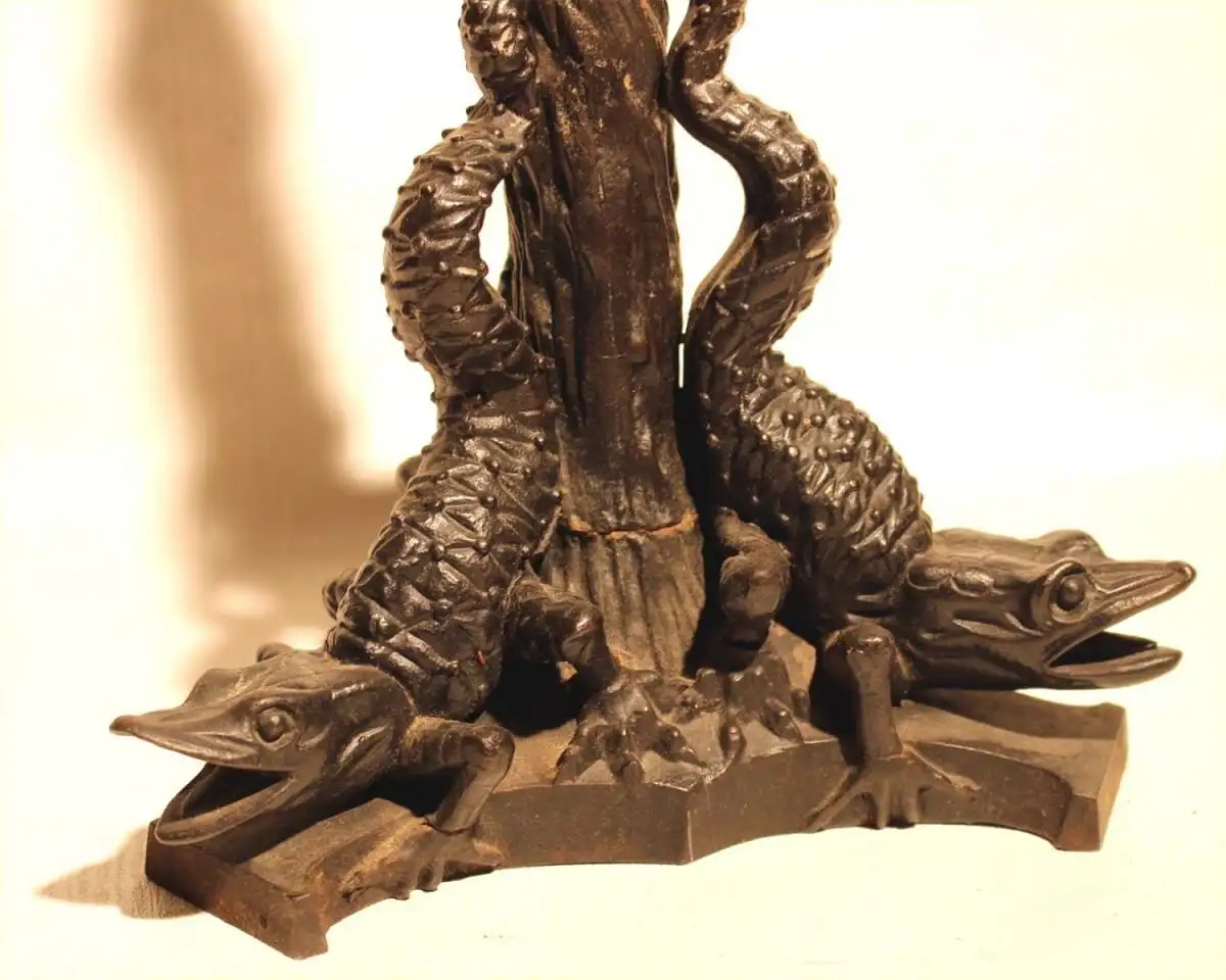 Kerzenleuchter Gusseisen, 2 Stück, um 1890 3