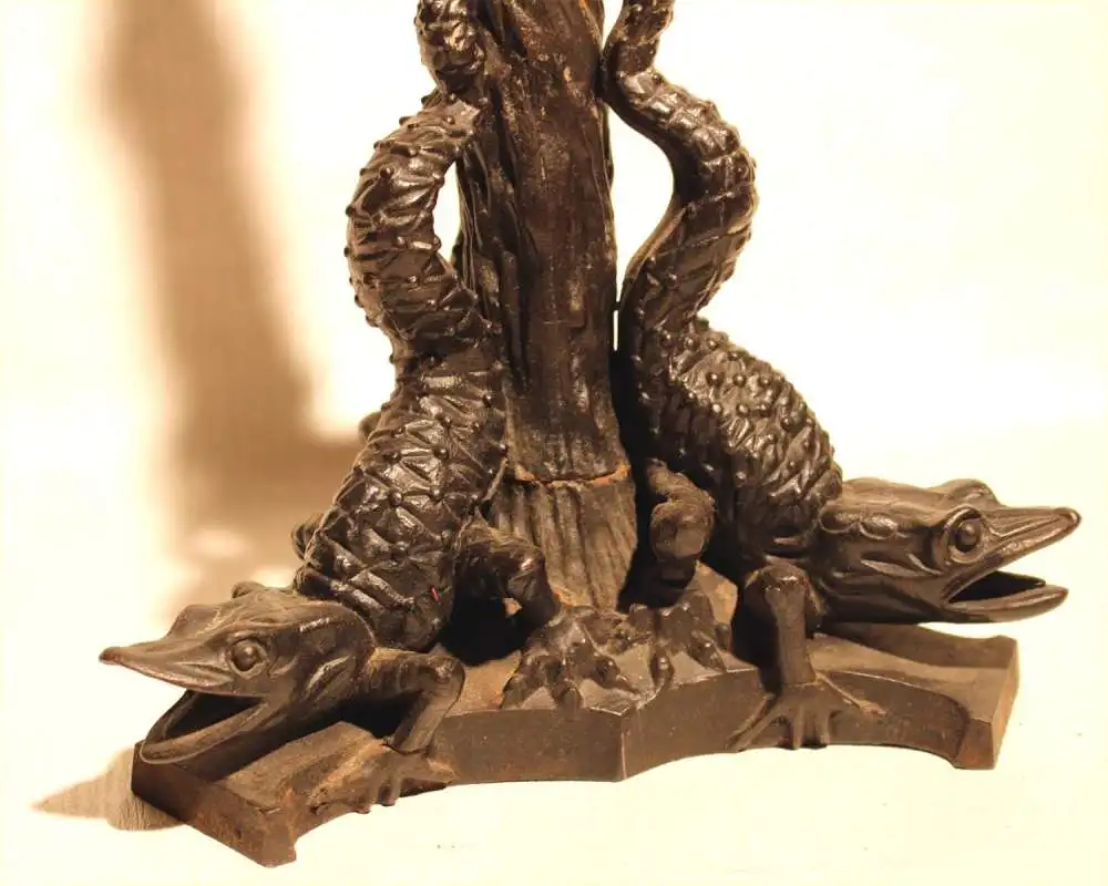 Kerzenleuchter Gusseisen, 2 Stück, um 1890 3