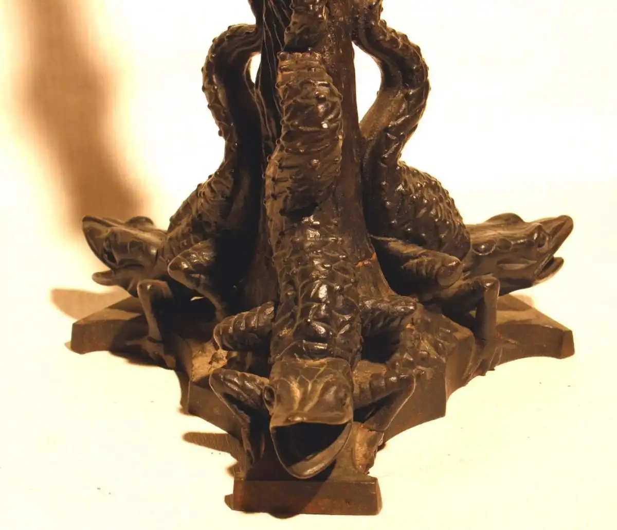 Kerzenleuchter Gusseisen, 2 Stück, um 1890 4