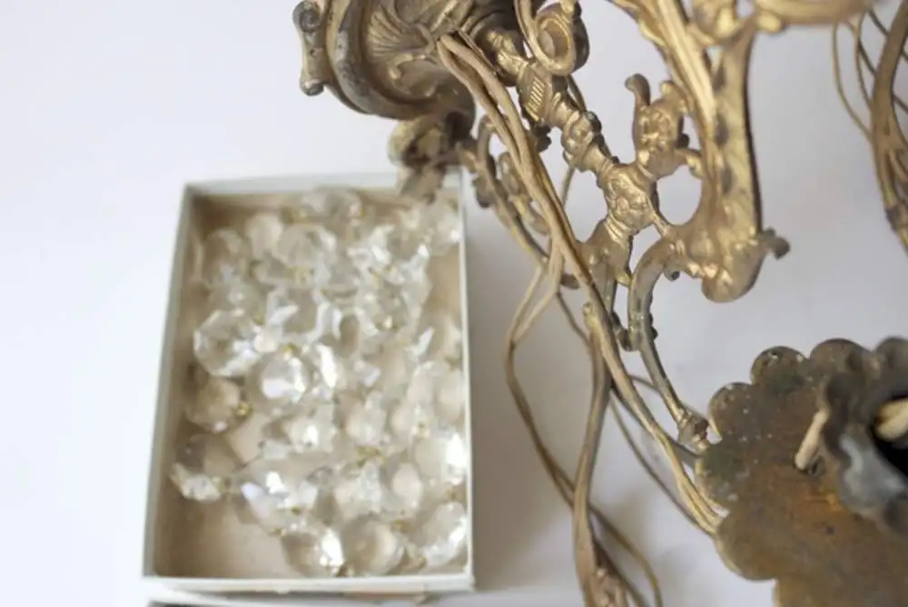 Paar dreiflammige Wandapplikationen im Stil von Louis XVI, um 1830 6