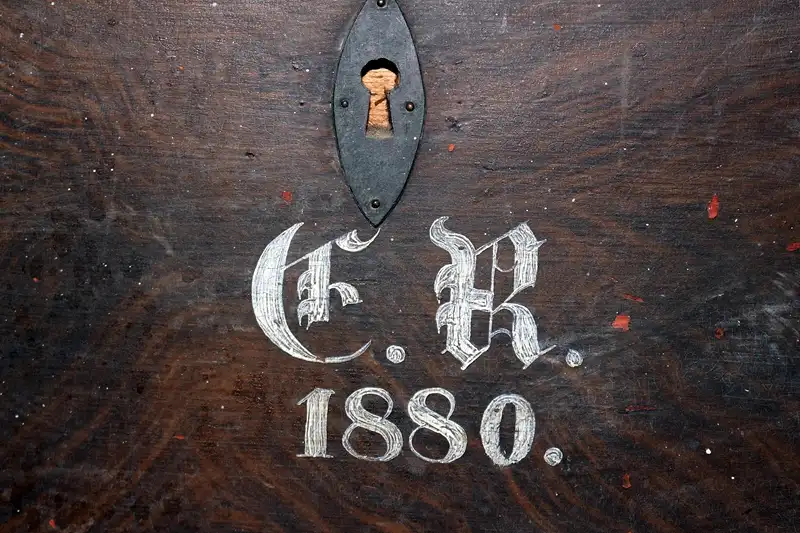 Rustikale Holztruhe 1880 1