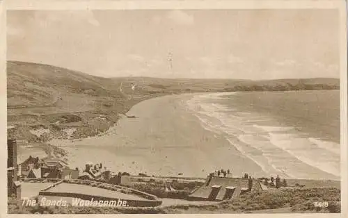 PC2311 The Sands. Woolacombe. Fotopräzigkeit. Englisch. 1952