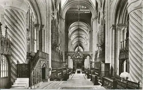 PC24606 Durham Cathedral. Chor und Thron mit Blick nach Westen. John R. Edis. RP. 1964