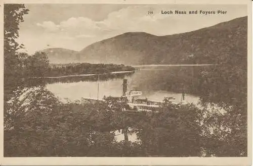 PC24443 Loch Ness und Foyers Pier. Nr 716