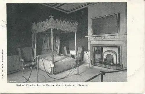 PC23821 Bett von Charles 1. Im Gerichtssaal von Queen Marys. John Patrick. 1903