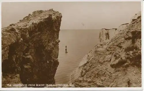 PC26341 Der Leuchtturm von Beachy Head. Eastbourne. Lachs. Nr. 8715. RP