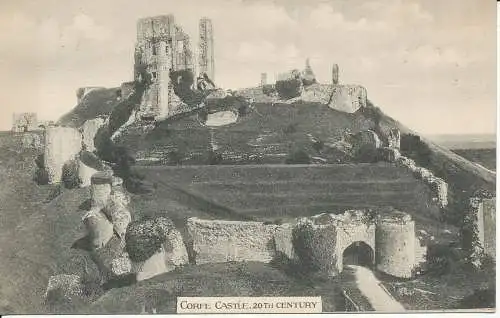 PC25516 Corfe Castle. 20. Jahrhundert. 1935