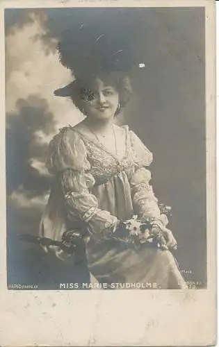 PC27721 Miss Marie Studholme. Schnell. London. RP. 1909