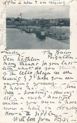 PC23993 Alte Postkarte. Meer und Häuser. 1901