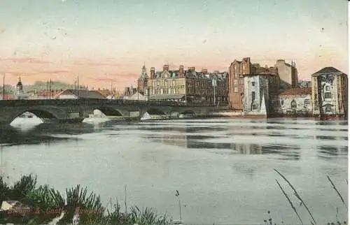 PC24871 Brücke und Schloss. Newport. 1905