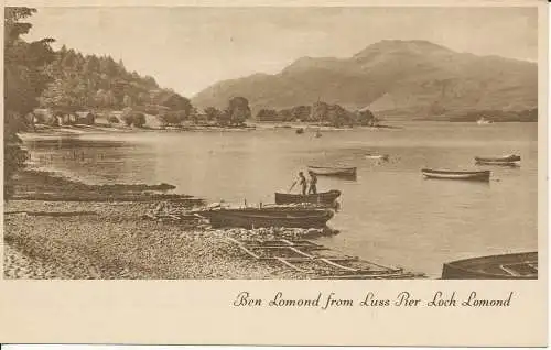 PC26232 Ben Lomond vom Luss Pier Loch Lomond. Valentinstag. Samt Gravur