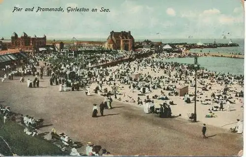 PC23709 Pier und Promenade. Gorleston on Sea. Williams Serie. 1914