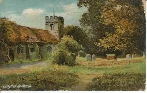 PC27833 Chingford Old Church. Langsdorff. Nr 671. 1909