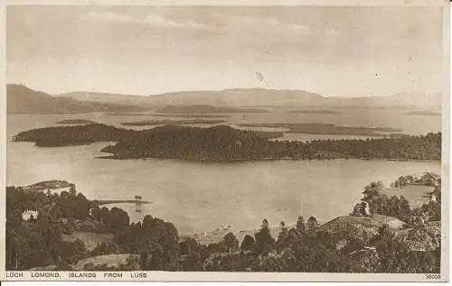 PC27913 Loch Lomond. Inseln von Luss. Photochrom. Nr 30008