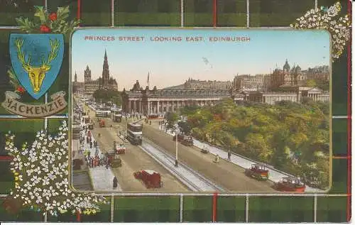 PC26192 Princes Street. Blick nach Osten. Edinburgh. Mackenzie. Valentinstag. Carbo Col