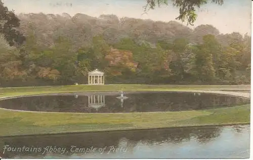 PC27823 Fountains Abbey. Tempel der Frömmigkeit. Frith. Nr 67298. 1916