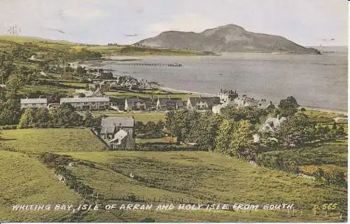 PC23809 Whiting Bay. Isle of Arran und Holy Isle von Süden. Valentinstag. Collo Co