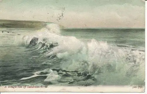 PC25957 Eine raue See vor Sand. I.W. JWS. Nr. 791. 1904