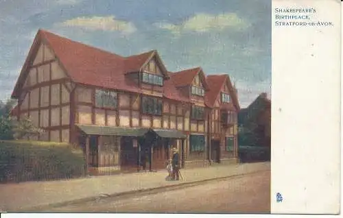 PC26157 Shakespeares Geburtshaus. Stratford auf Avon. Tuck. Nr. 774. 1904