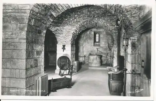 PC27897 Keep Hall. Bamburgh Castle. Walter Scott. Nr. 14610. RP