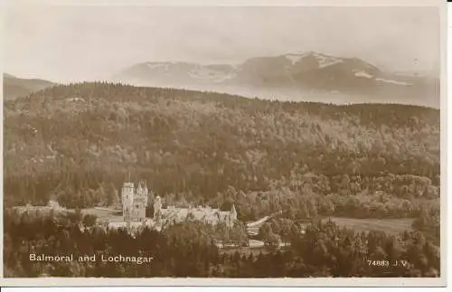 PC25322 Balmoral und Lochnagar. R. Stewart. Valentinstag. Nr 74883. RP