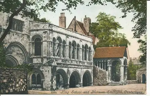 PC25998 King School and Norman Staircase. Canterbury. 1907