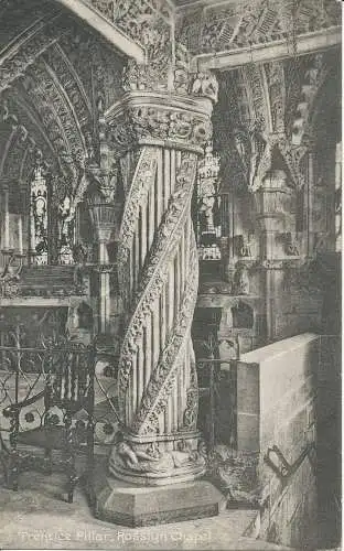 PC27859 Prentice Pillar. Rosslyn Chapel. F. W. H. 1921