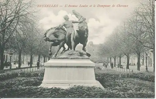 PC27997 Bruxelles. L Avenue Louise et le Dompteur de Chevaux. Heuvel. Nr 65