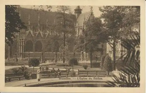 PC28266 Brüssel. Die Kirche des Sablon. U.P.B. 1939