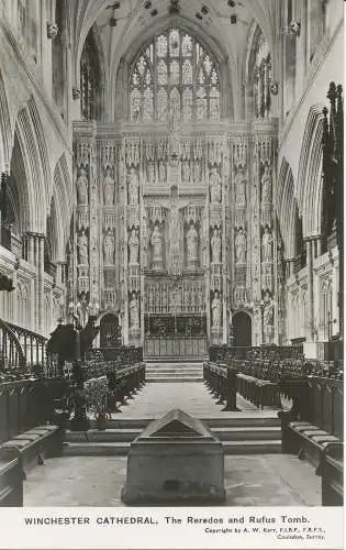 PC24639 Winchester Cathedral. Das Reredos- und Rufusgrab. A. W. Kerr