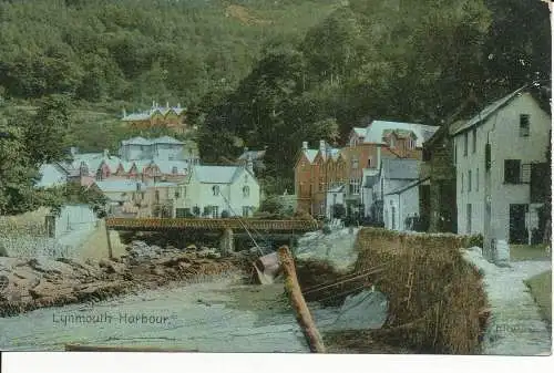 PC25698 Lynmouth Harbour. König. 1908