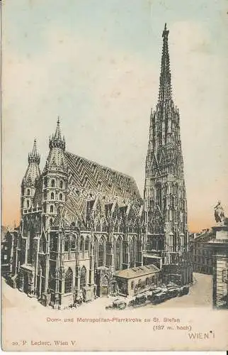 PC28146 Dom und Metropolitan Pfarrkirche zu St. Stefan. Wien. P. Leclerc. Nr. 20