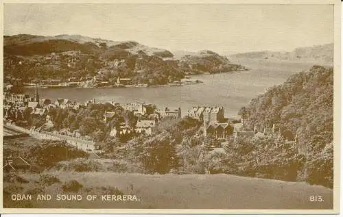 PC24623 Oban und Sound of Kerrera. Henderson. Sepiaton. Nr 813