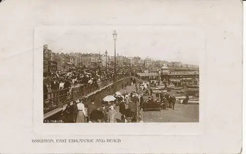 PC26733 Brighton East Esplanade and Beach. Schnell. 1912