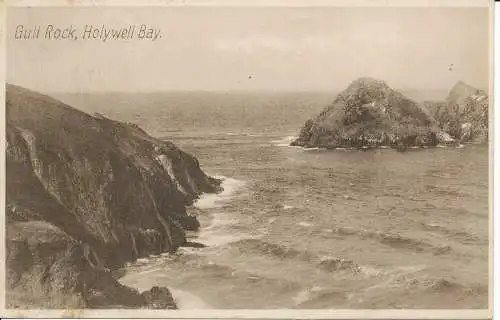 PC23605 Gull Rock. Holywell Bay. M. und L. National. 1947