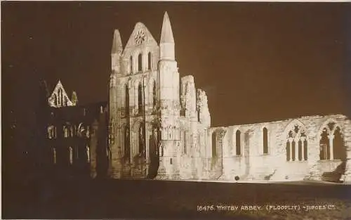 PC24004 Whitby Abbey. Flutlicht. Judges Ltd. Nr. 18476. 1949