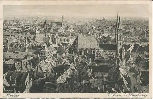 PC27977 Nürnberg. Blick von der Burgfreiheit. Ludwig Riffelmacher