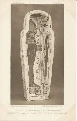 PC25104 Sarg von Nes Khensu Pa Khart. Egypt Room. British Museum. Nr. 47975