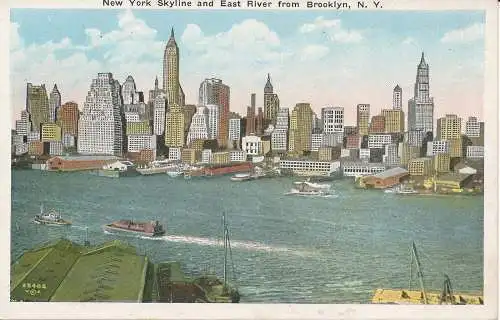 PC28137 New York Skyline und East River von Brooklyn. Nr. Y