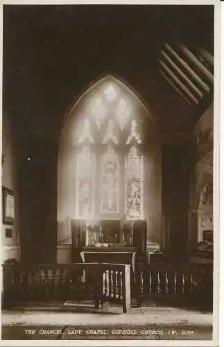 PC25959 The Chancel. Damenkapelle. Godshill Church. I.W. The Bay. Nr. D.759. RP