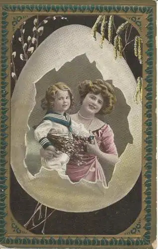 PC2341 Alte Postkarte. Frau mit Kind. Arno Artchrom. Nr. 4117