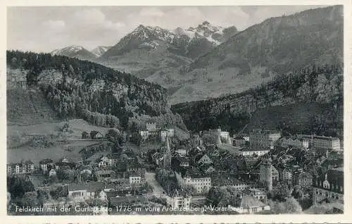 PC30377 Feldkirch mit der Gurtisspitze vom Ardetzenberg. Vorariberg. Schollhorn