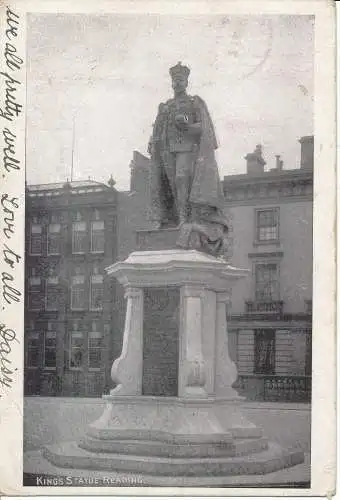 PC27780 Kings Statue Reading. 1905